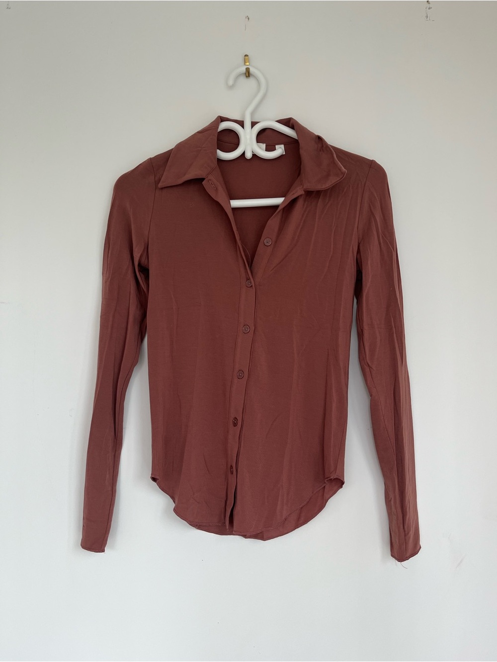 Aritzia Wilfred Pose Hip Long-Sleeve in Dusty Rose